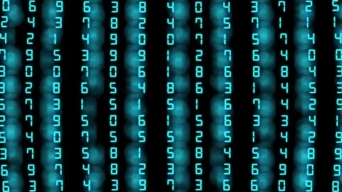 Rows of figures run in different directions. cinematic background. seamless loop Stock Footage 81674658