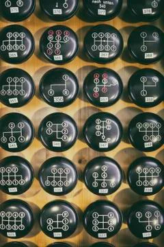 Rows of gearshift knobs 写真素材