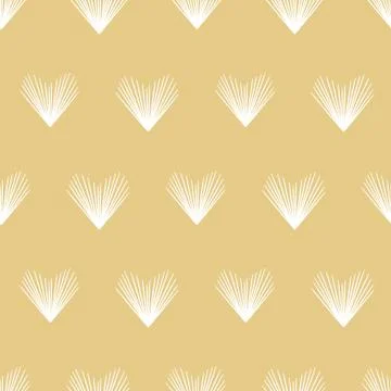 Rows of geometric hearts seamless vector pattern 스톡 일러스트