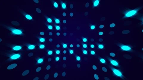 Rows of glitter glamour particles lights with random switch on, computer Illustrazione stock