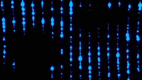 Rows of glitter led lights with random switch on, computer generated background Video stock 95620056