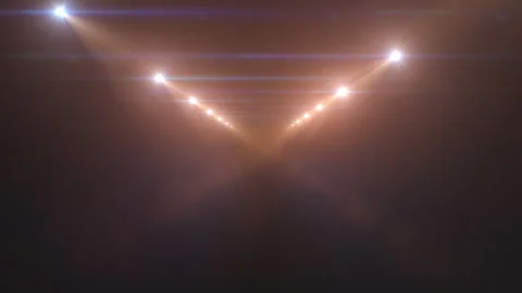 Rows of Glowing Lights Flickering Seamless. Warm Lamps in the Dark Moving 스톡 동영상 315288941