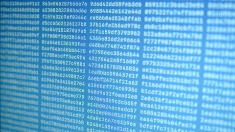 Rows of Hashes on Blue Background Stock Footage 167276118