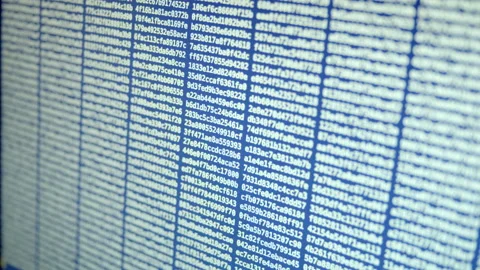 Rows of Hashes on Blue Background Stock Footage 167278839