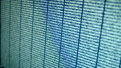 Rows of Hashes on Blue Background Stock Footage 167281691