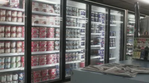 Rows of Ice Cream freezers 스톡 동영상 11520258