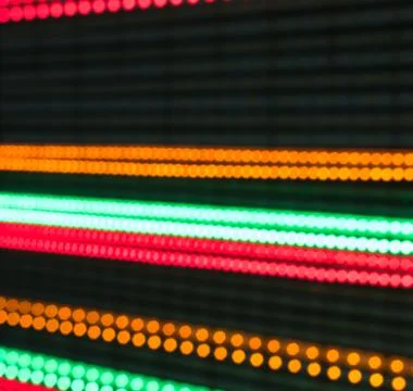 Rows of Illuminated LED Lights Stock Photos