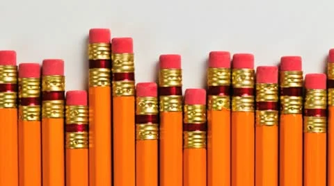 Rows of lead pencils Stock Footage 20544501