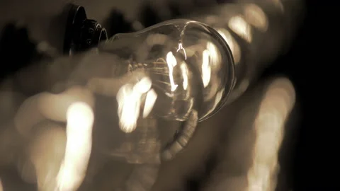 Rows of light bulbs. Stock Footage 134983996