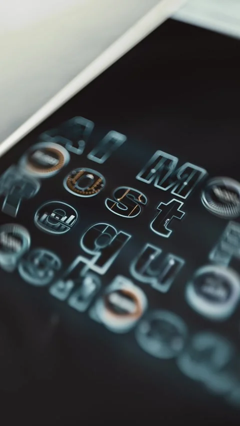 Rows of model letters and cost gauges Stock Footage 344852538