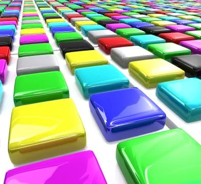 Rows motley blocks Illustrazione stock