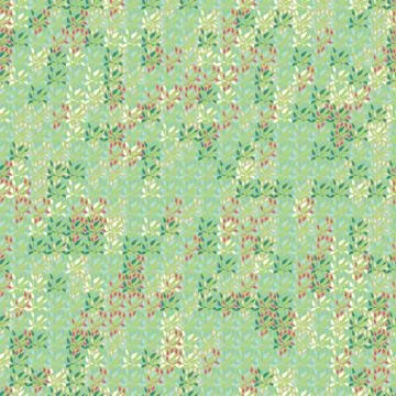 Rows of ornamental foliage seamless vector pattern Stock Illustration