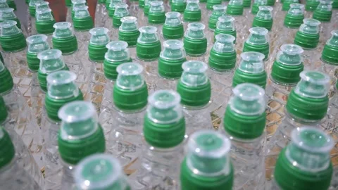 Rows of plastic bottles. Stock-Footage 301102737