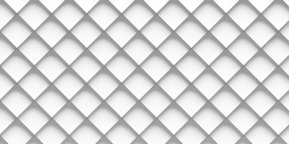 Rows of rotated and offset diagonal white cube boxes block background wallpap Illustrazione stock