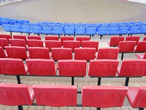 Rows of seats in the amphitheater Stock Photos