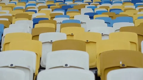 Rows of seats in the stadium Stock-Footage 78532846