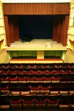 Rows of seats in a theater Stock Photos
