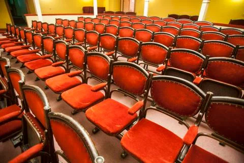 Rows of seats in a theater Stock Photos