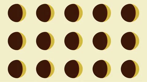 Rows of small circular icons changing colors. Motion. Dynamic pattern with rows Stock Illustration