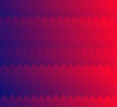 Rows of small hearts, gradient from blue to red, rhythmic pattern Stockillustratie