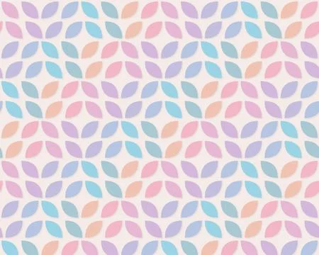 Rows of softly rounded leaf shapes form a colorful modern grid with a cheer.. Stock Illustration