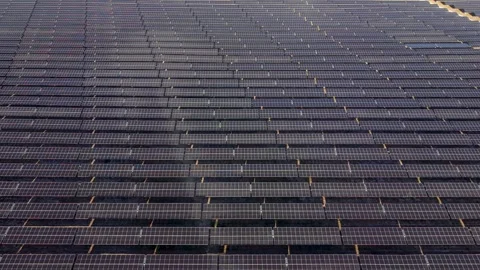 Rows of solar panels under bright sunlight Video stock 346062306
