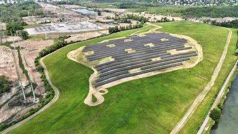 Rows of Solar - Solar Power - Syracuse, NY Foto stock