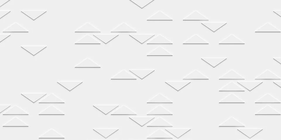 Rows of sparsely scattered stretched white triangles background wallpaper b.. Stock Illustration