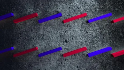 Rows of sticks are on scrabble surface, 3d rendering computer genrated Stock Illustration