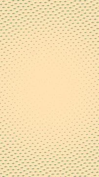 Rows of tiny green bird silhouettes surround a spacious peach center, sugge.. Stock Illustration