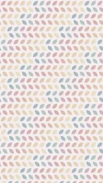 Rows of tiny multicolored leaves create a delicate, playful pattern in soft.. Stock Illustration