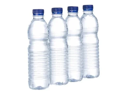 Rows of water bottles Stock Photos