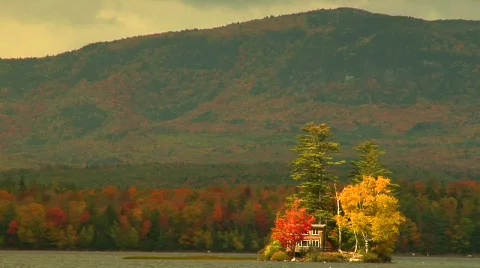 Roxbury Pond Fall Stock Footage 663854