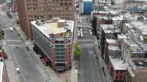 The Roxy, Lower Manhattan, NYC during Coronavirus Outreak, March 2020 Video stock 127795826
