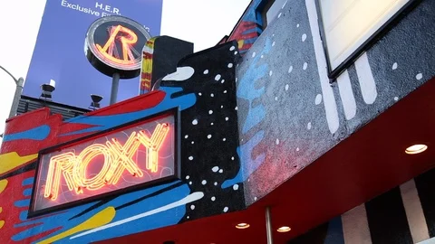 The Roxy Theatre On The Sunset Strip Los Angeles, CA Stock Footage Stock Footage 100577772
