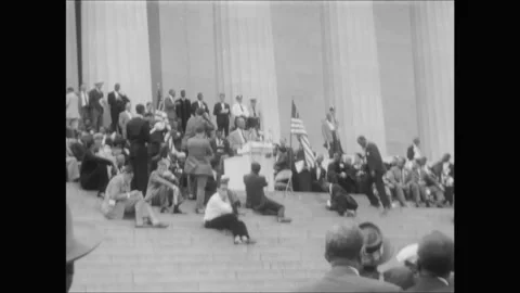 Roy O. Wilkins Speech Excerpt At The Prayer Pilgrimage For Freedom March Stock Footage 140545151