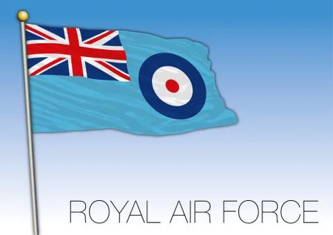 Royal Air Force ensign flag, United Kingdom, vector illustration 스톡 일러스트