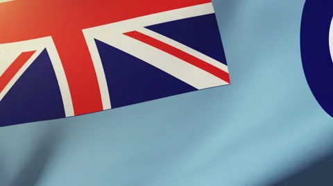 Royal Air Force flag waving in the wind. Looping sun rises style.  Animation Stock Footage 48333010
