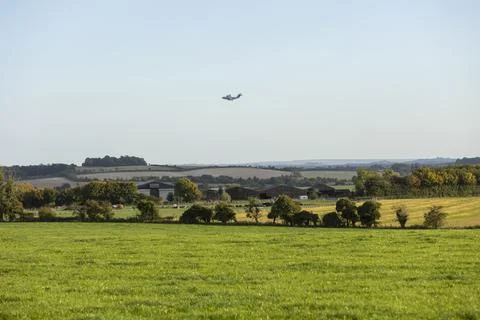 A Royal Air Force Lockheed C-130J Hercules military transport plane, Serial N Foto stock