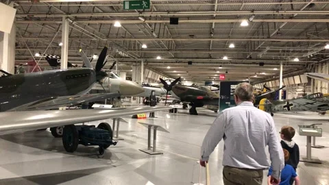 ROYAL AIRFORCE MUSEUM Stock Footage 135616551