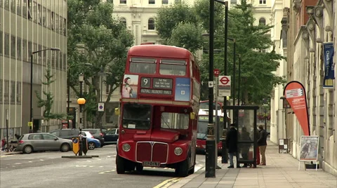 Royal Albert Hall double decker bus Stock Footage 36670228