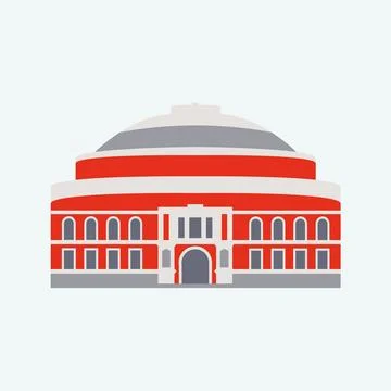 Royal Albert Hall. Flat style illustration Stock Illustration