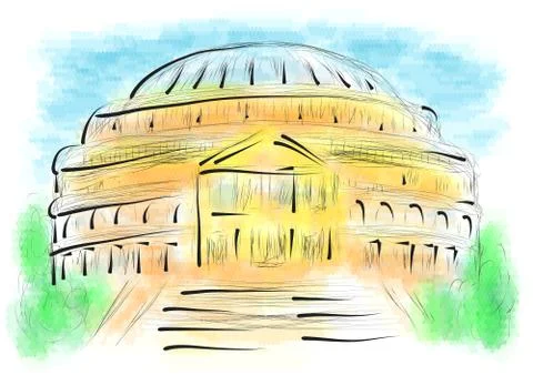 Royal albert hall Stock Illustration