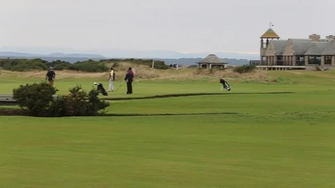 Royal and Ancient Golf Course St Andrews, Scotland Stock Footage