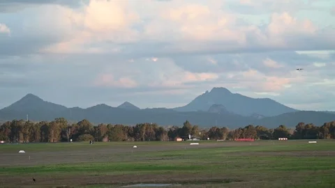 Royal Australian Air Force E/A-18-G Growler aircraft landing Stock Footage 282433970