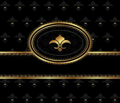 Royal background with golden frame Illustrazione stock