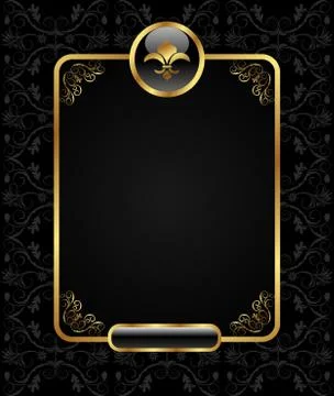 Royal background with golden frame Stock Illustration