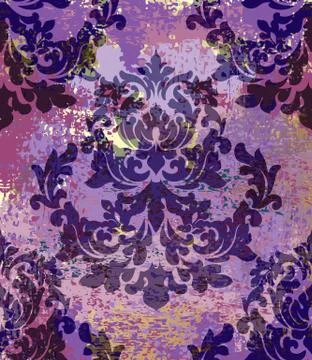 Royal Baroque pattern vintage background Vector. Ornamented texture luxury de Stock Illustration
