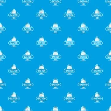 Royal bastion pattern seamless blue Illustrazione stock