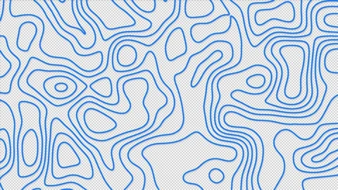 Royal blue  abstract pattern with animation of morphing line as topographic map Stock Footage 243415494